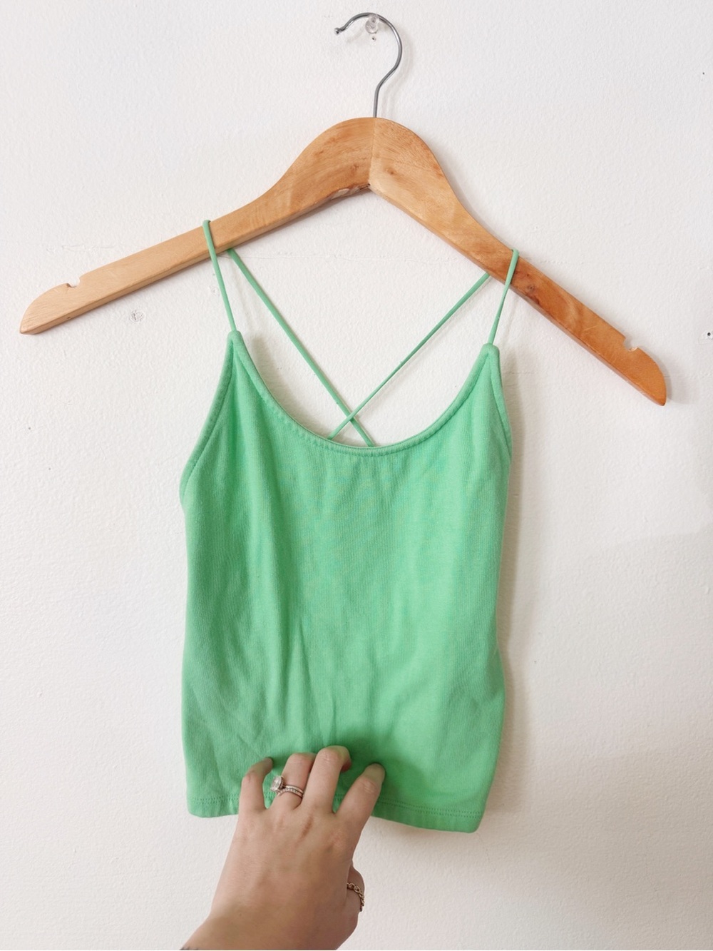 American Eagle Outfitters Light Mint Green Crisscross Strap Cami XS